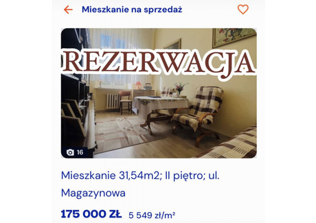 Mieszkanie na sprzedaż - Magazynowa Zambrów, Zambrowski (Pow.), 31,54 m², 175 000 PLN, NET-58/M/2024