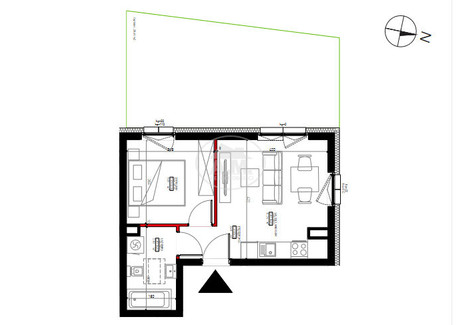 Mieszkanie na sprzedaż - Melisowa Lipa Piotrowska, Wrocław-Psie Pole, Wrocław, 33,1 m², 436 589 PLN, NET-545622