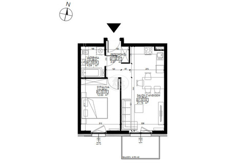 Mieszkanie na sprzedaż - Melisowa Lipa Piotrowska, Wrocław-Psie Pole, Wrocław, 42,67 m², 511 613 PLN, NET-290478