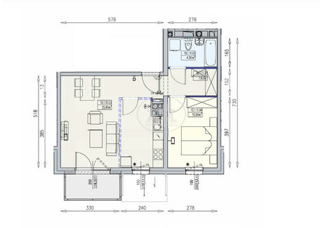 Mieszkanie na sprzedaż - Przyjaźni Partynice, Wrocław-Krzyki, Wrocław, 48,95 m², 621 472 PLN, NET-477767