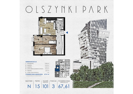 Mieszkanie na sprzedaż - Szopena 35C Śródmieście, Rzeszów, 68,26 m², inf. u dewelopera, NET-N101
