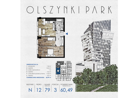 Mieszkanie na sprzedaż - Szopena 35C Śródmieście, Rzeszów, 61,07 m², inf. u dewelopera, NET-N79