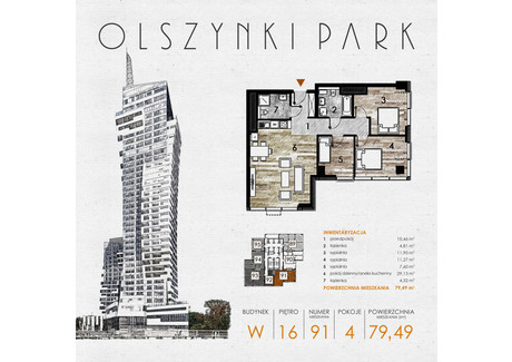 Mieszkanie na sprzedaż - Szopena 35C Śródmieście, Rzeszów, 80,09 m², inf. u dewelopera, NET-W91