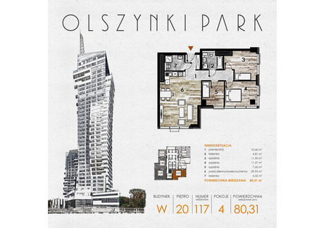Mieszkanie na sprzedaż - Szopena 35C Śródmieście, Rzeszów, 80,91 m², inf. u dewelopera, NET-W117