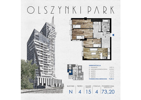 Mieszkanie na sprzedaż - Szopena 35C Śródmieście, Rzeszów, 74 m², inf. u dewelopera, NET-N15