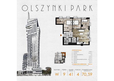 Mieszkanie na sprzedaż - Szopena 35C Śródmieście, Rzeszów, 70,93 m², inf. u dewelopera, NET-W41