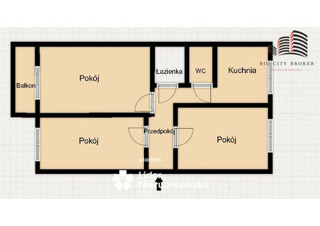 Mieszkanie na sprzedaż - Michała Ludomira Rogowskiego Czechów Dolny, Lublin, 62,91 m², 487 000 PLN, NET-851153