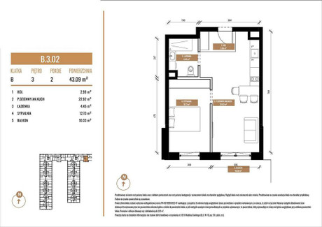 Mieszkanie na sprzedaż - Przemysłowa Katowice, 43,11 m², 534 564 PLN, NET-4938/12083/OMS