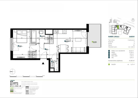 Mieszkanie na sprzedaż - Wschodu Słońca Włochy, Warszawa, 44,88 m², 731 000 PLN, NET-4244/12083/OMS