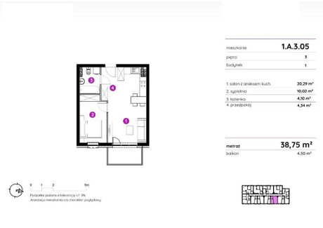 Mieszkanie na sprzedaż - Walerego Wróblewskiego Łódź-Polesie, Łódź, 38,75 m², 439 812 PLN, NET-4328/12083/OMS