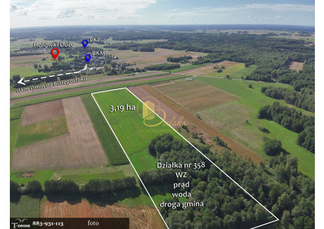 Działka na sprzedaż - Hołówki Duże, Juchnowiec Kościelny, Białostocki, 31 900 m², 1 990 000 PLN, NET-16/14712/OGS