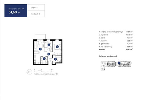 Mieszkanie na sprzedaż - Ponikwoda, Lublin, 51,6 m², 557 500 PLN, NET-880967