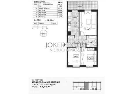 Mieszkanie na sprzedaż - Rzeszów, 64,56 m², 639 000 PLN, NET-176/13719/OMS