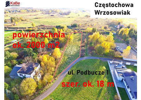 Działka na sprzedaż - Wrzosowiak, Częstochowa, Częstochowa M., 2000 m², 220 000 PLN, NET-KABE-GS-199