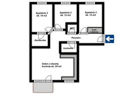 Mieszkanie na sprzedaż - Im. Stefana Żeromskiego Żoliborz, Warszawa, Żoliborz, Warszawa, 67,5 m², 944 900 PLN, NET-605242