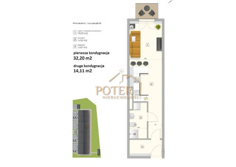 Mieszkanie na sprzedaż - Brochowska Jagodno, Krzyki, Wrocław, Wrocław M., 46,31 m², 399 999 PLN, NET-POTR-MS-383