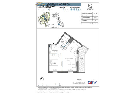 Mieszkanie na sprzedaż - Starowiejska Letnica, Gdańsk, 46,26 m², 610 000 PLN, NET-367781