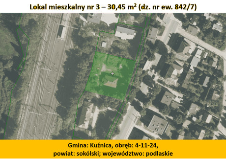 Mieszkanie na sprzedaż - Kolejowa Kuźnica, Sokólski (pow.), 30,45 m², 35 000 PLN, NET-56/8343/OMS