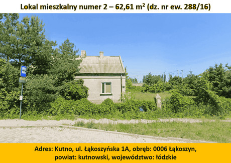 Mieszkanie na sprzedaż - Łąkoszyńska Kutno, Kutnowski (Pow.), 62,61 m², 225 000 PLN, NET-259