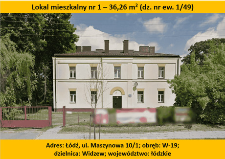 Mieszkanie na sprzedaż - Maszynowa Widzew, Łódź, 36,26 m², 290 000 PLN, NET-411