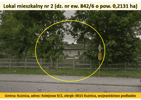 Mieszkanie na sprzedaż - Kolejowa Kuźnica, Sokólski (pow.), 52,84 m², 52 000 PLN, NET-378