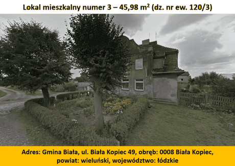 Mieszkanie na sprzedaż - Biała Kopiec 49 Biała-Kopiec, Biała (Gm.), Wieluński (Pow.), 45,98 m², 34 000 PLN, NET-61/8343/OMS