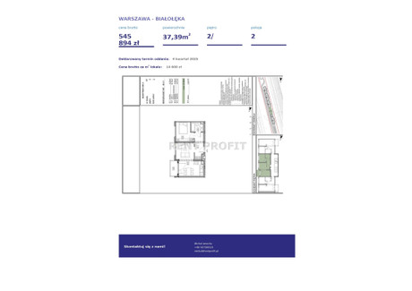 Mieszkanie na sprzedaż - Białołęka, Warszawa, Warszawa M., 37,39 m², 545 894 PLN, NET-HAP-MS-35193