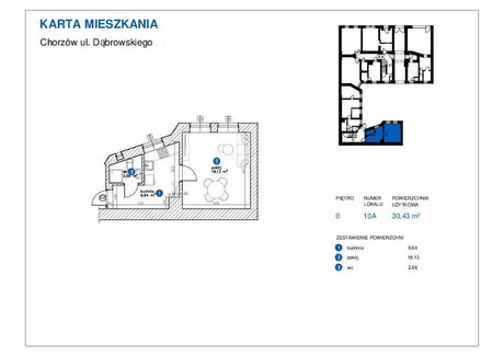 Mieszkanie na sprzedaż - Dąbrowskiego Centrum, Chorzów, 30,43 m², 125 000 PLN, NET-68800184