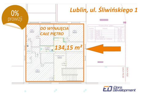 Biuro do wynajęcia - Józefa Śliwińskiego Lublin, 134,15 m², 5768 PLN, NET-701/3666/OLW