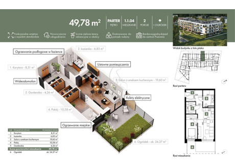 Mieszkanie na sprzedaż - Ziębicka Grunwald, Poznań, Poznań-Grunwald, Poznań, 49,78 m², 669 541 PLN, NET-449931