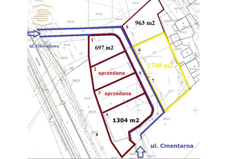 Działka na sprzedaż - Obwodowa Centrum, Siemianowice Śląskie, Siemianowice Śląskie M., 1740 m², 522 000 PLN, NET-IGNR-GS-4452-2