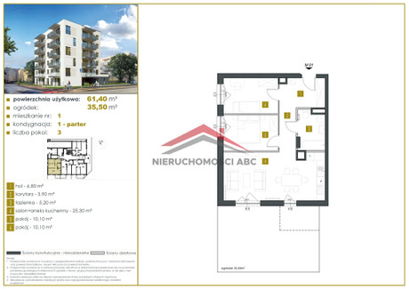 Mieszkanie na sprzedaż - Suwalna Legionowo, Legionowski, 61,4 m², 675 400 PLN, NET-82/6213/OMS