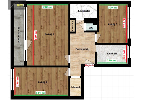 Mieszkanie na sprzedaż - Koszalińska Zagórze, Sosnowiec, 71,46 m², 299 500 PLN, NET-E103