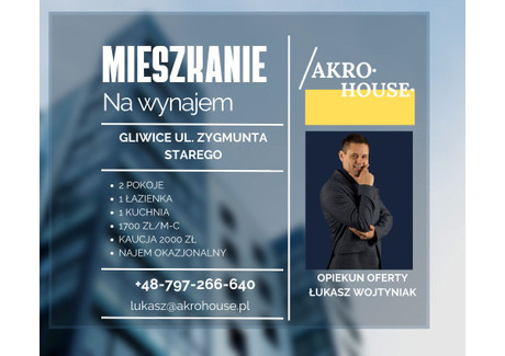 Mieszkanie do wynajęcia - Zygmunta Starego Gliwice, 42,84 m², 1700 PLN, NET-745803