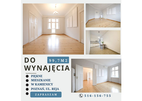 Mieszkanie do wynajęcia - Mikołaja Reja Jeżyce, Poznań, Poznań-Jeżyce, Poznań, 99,7 m², 3500 PLN, NET-IR779368
