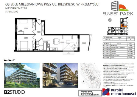 Mieszkanie na sprzedaż - Marcina Bielskiego Przemyśl, 59,46 m², 505 410 PLN, NET-5419/5738/OMS