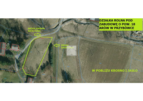 Działka na sprzedaż - Przybówka, Wojaszówka, Krośnieński, 1800 m², 59 500 PLN, NET-1935/5738/OGS