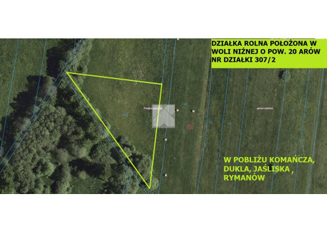 Działka na sprzedaż - Wola Niżna, Dukla, Krośnieński, 2000 m², 26 500 PLN, NET-1936/5738/OGS