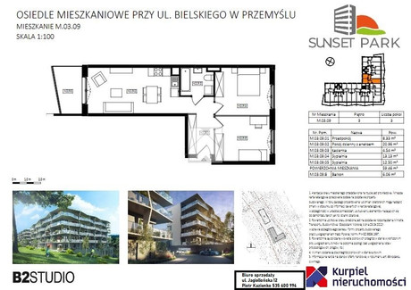Mieszkanie na sprzedaż - Marcina Bielskiego Przemyśl, 59,46 m², 505 410 PLN, NET-5418/5738/OMS