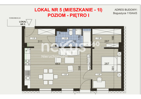 Mieszkanie na sprzedaż - Boguszyce, Oleśnica, Oleśnicki, 53,84 m², 457 640 PLN, NET-24/17137/OMS