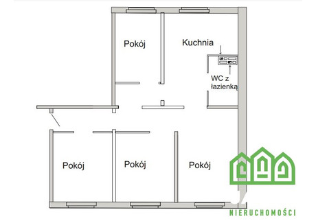 Mieszkanie na sprzedaż - Zofii Nałkowskiej Wyżyny, Bydgoszcz, Bydgoszcz M., 56,06 m², 369 000 PLN, NET-JAG-MS-14415-1