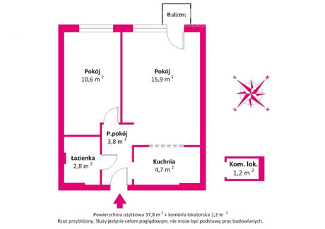 Mieszkanie na sprzedaż - Niska Śródmieście, Warszawa, 37,8 m², 580 000 PLN, NET-35369/3685/OMS