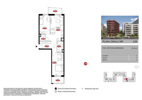 Mieszkanie na sprzedaż - Wołoska Mokotów, Warszawa, 67,05 m², 1 234 151 PLN, NET-28895/3685/OMS