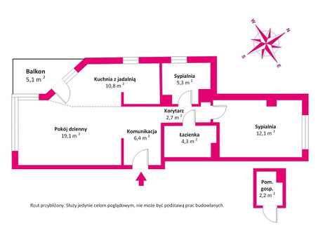 Mieszkanie na sprzedaż - Konstancińska Sadyba, Mokotów, Warszawa, 62,9 m², 1 099 000 PLN, NET-31720/3685/OMS