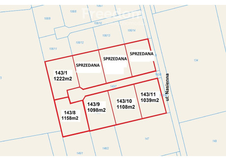 Działka na sprzedaż - Nasienna Nowy Dwór Gdański, Nowodworski, 1222 m², 158 000 PLN, NET-5120/3685/OGS