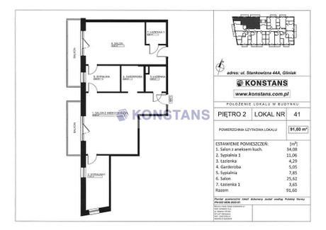 Mieszkanie na sprzedaż - Stankowizna Gliniak, Mińsk Mazowiecki, Miński, 91,6 m², 778 600 PLN, NET-33490/270/OMS