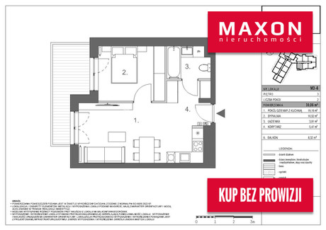 Mieszkanie na sprzedaż - Lewinowska Targówek, Warszawa, 39,06 m², 617 148 PLN, NET-61476/MS/MAX