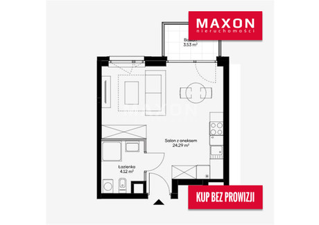 Mieszkanie na sprzedaż - Przyokopowa Wola, Warszawa, 28,41 m², 716 000 PLN, NET-61697/MS/MAX