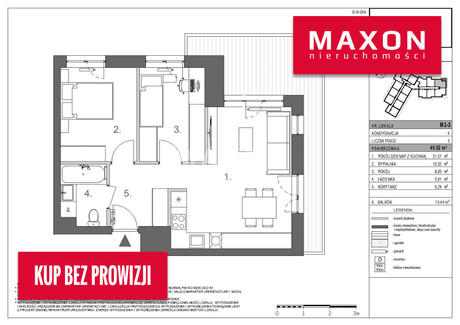 Mieszkanie na sprzedaż - Lewinowska Targówek, Warszawa, 49,92 m², 786 240 PLN, NET-61473/MS/MAX