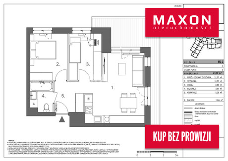 Mieszkanie na sprzedaż - Lewinowska Targówek, Warszawa, 49,92 m², 786 240 PLN, NET-61473/MS/MAX